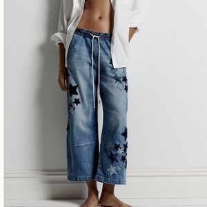 Anthropologie Izzie Relaxed Embroidered Jean